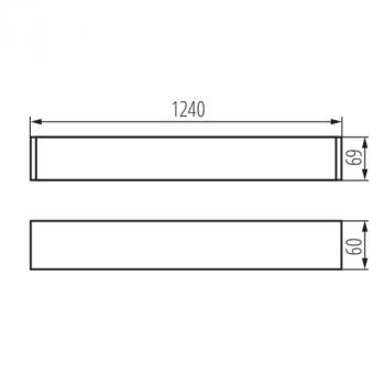 Preview: ALIN Deckenleuchte LED 120cm 1-fl. Diffusor matt opal vorverdrahtet für LED Röhren Preview: ALIN Deckenleuchte LED 120cm 1-fl. Diffusor matt opal vorverdrahtet für LED Röhren