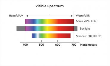 Preview: 11 W SORAA VIVID LED E27 CRI95 2.700K 850Lm Vollspektrum Warmweiß Preview: 11 W SORAA VIVID LED E27 CRI95 2.700K 850Lm Vollspektrum Warmweiß